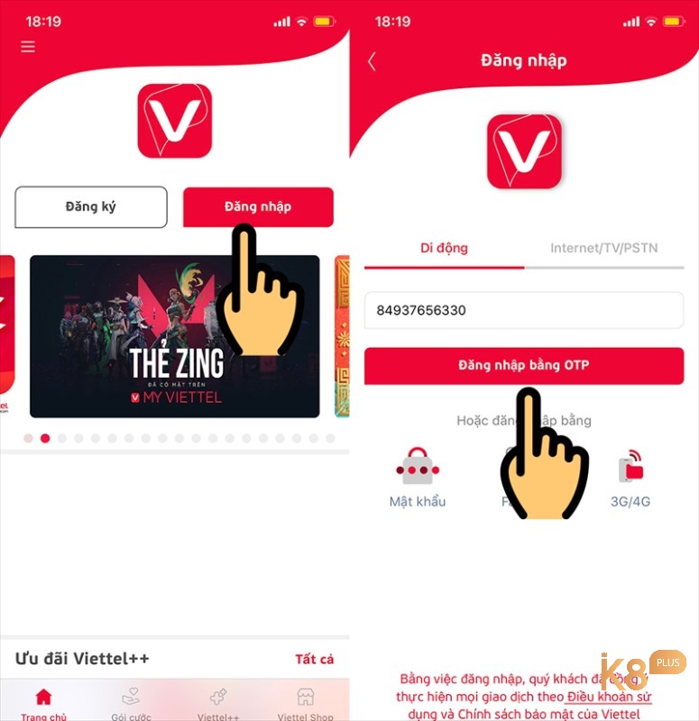 Nạp thẻ viettel bằng qr qua app My Viettel 