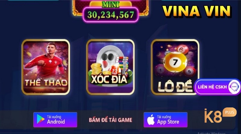 Hướng dẫn tải game Vina.vin cá cược đổi thưởng