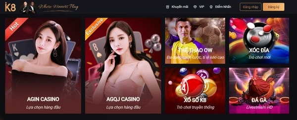 Tai icasino cực đơn giản, nhanh chóng tại hệ thống K8