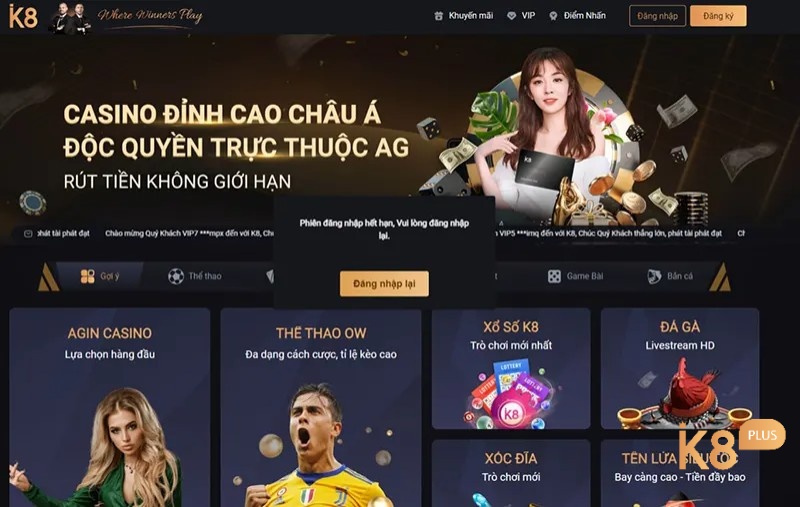 Cổng game k8 là nhà cái chơi nổ hũ 52 cực “phê”