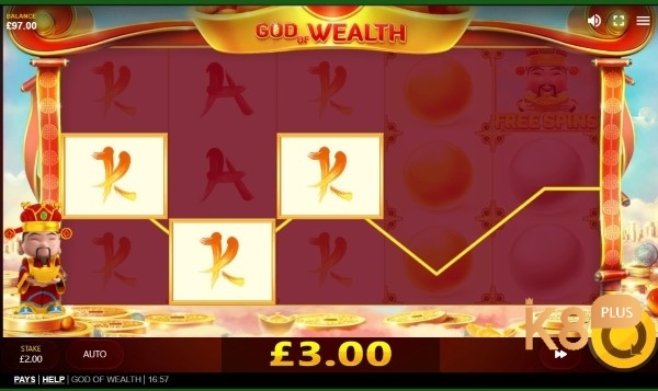 God of Wealth slot có nhiều paylines