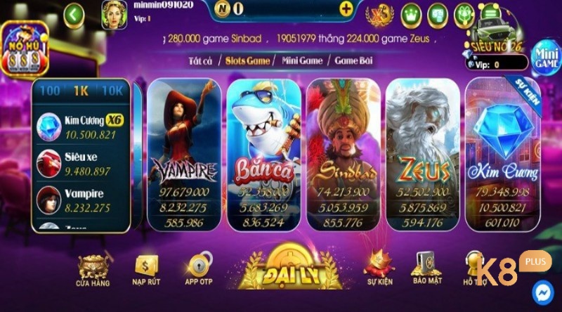 Game cược có sẵn tại game Nổ hũ 88