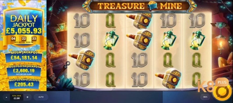 Cùng đi tìm kho báu đầy thú vị và hấp dẫn trong Treasure mine slot thôi nào