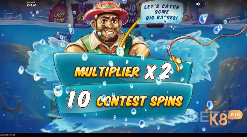 Vòng quay miễn phí của Bass Boss slot được khởi chạy khi có ba đến năm biểu tượng Scatter xuất hiện