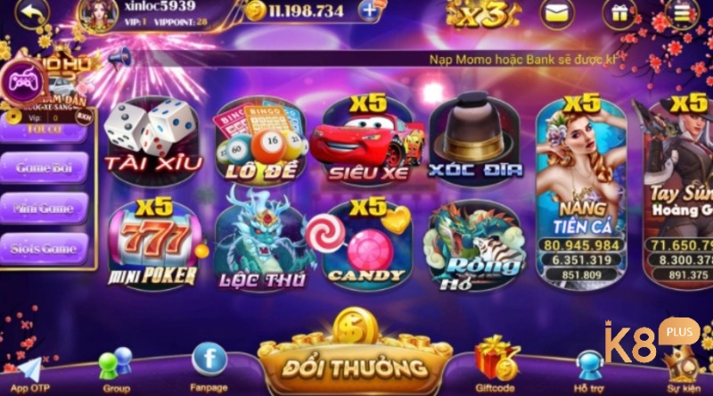 Kho game nổ hũ siêu hot hit có tại Nổ Hũ 52 ios