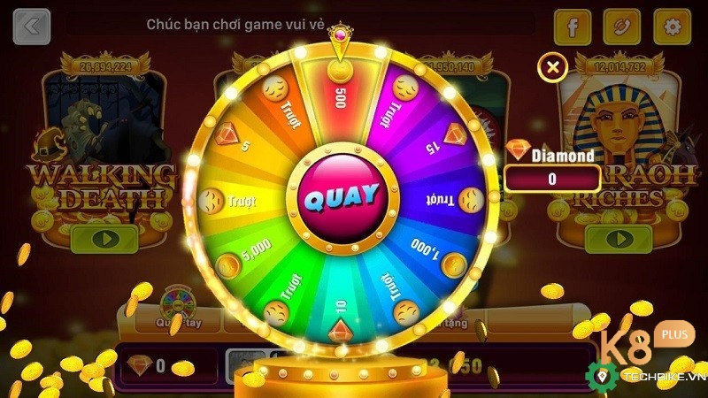 Tốc độ quay hũ tại K8 vô cùng mượt mà