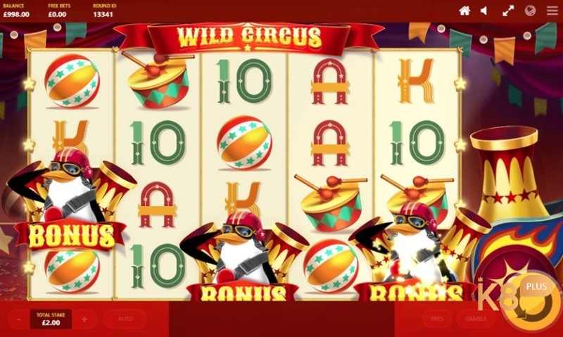 Đồ hoạ của trò chơi Wild Circus đầy màu sắc và vui nhộn