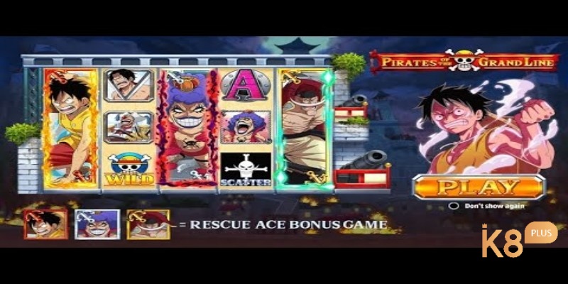 Grand line games: Pirates Of The Grand Line Slot có các cuộn phim 5x3 với 30 dòng trả tiền 