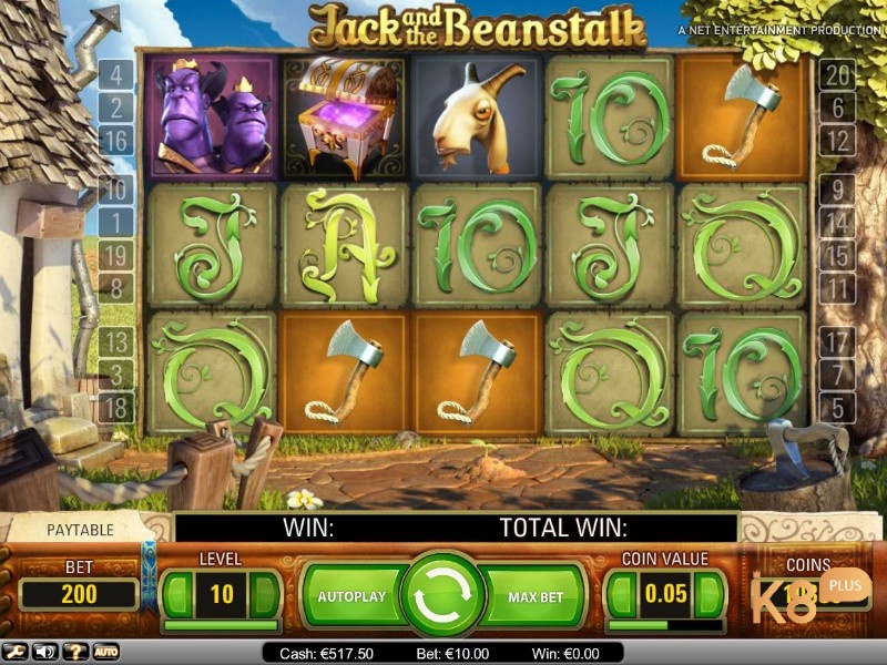 Jack and the beanstalk slot - trò chơi slot khá phổ biến hiện nay