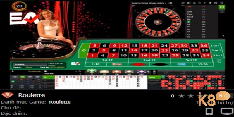 Roulette là một trò chơi dựa vào vận may có cách chơi đơn giản