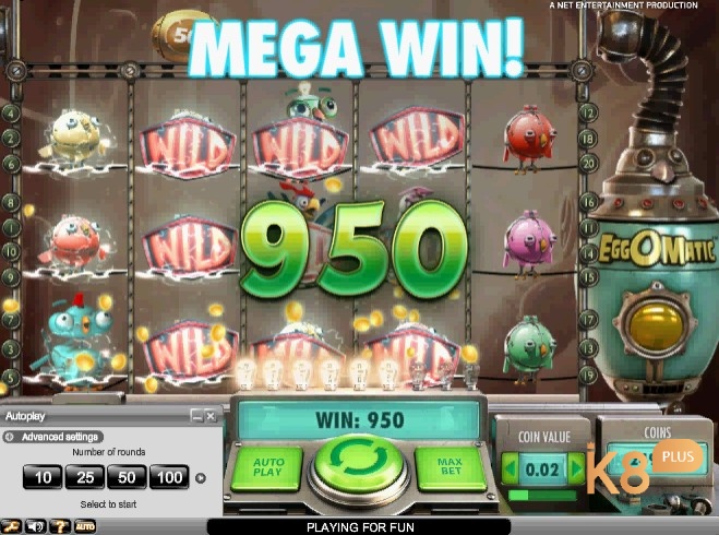  EggOmatic không cung cấp giải thưởng jackpot cố định