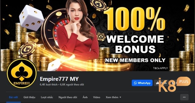 Liên hệ với nhân viên chăm sóc khách hàng Empire77 qua Messenger hoặc Fanpage