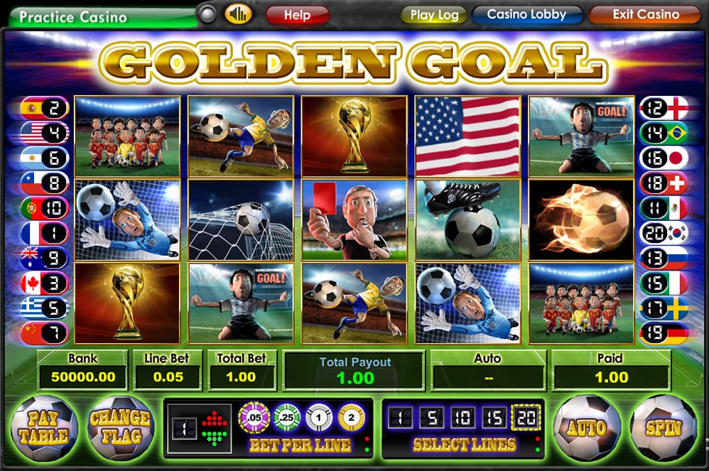 Golden Goal Jackpot slot hấp dẫn, chủ đề thể thao thú vị