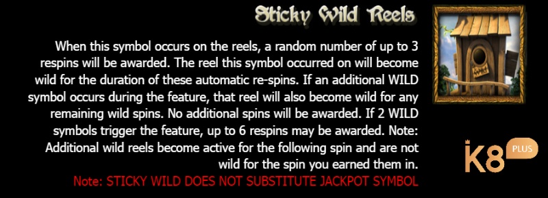 Sticky Wilds reels giúp bạn có được những biểu tượng Wild khoá tại chỗ