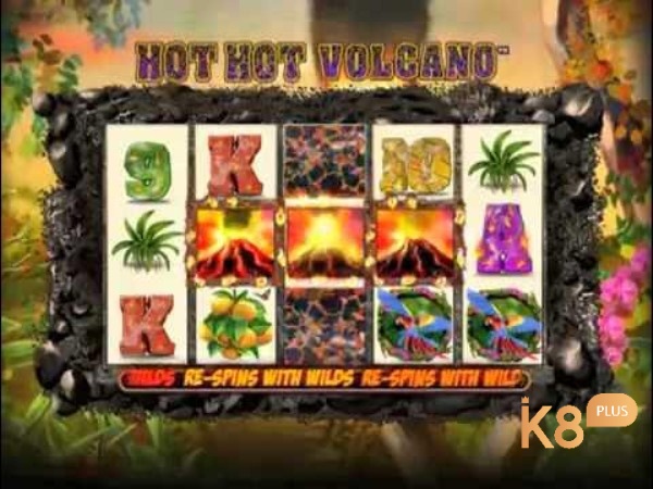 Biểu tượng trong game Hot Hot Volcano nóng bỏng