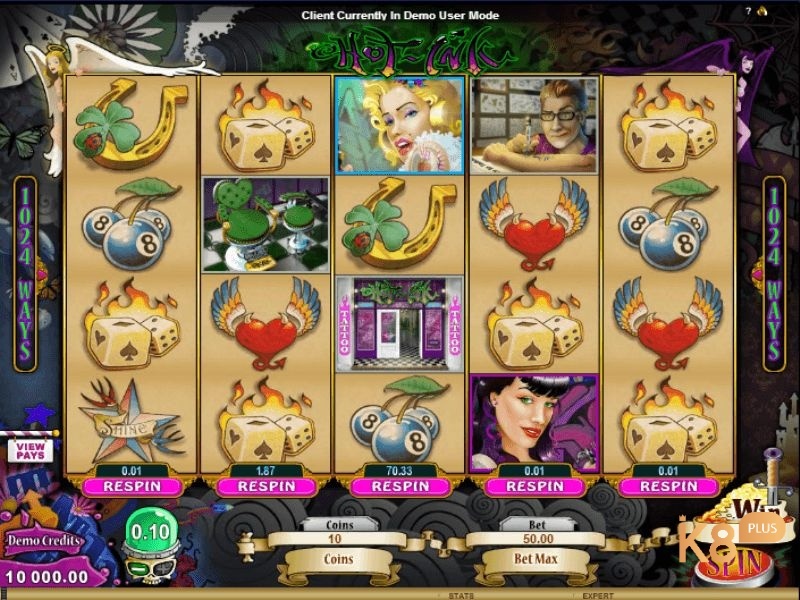 Hot Ink: Slot Microgaming về chủ đề hình xăm, RTP 96,49%