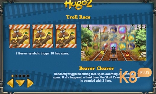 Troll Race sẽ được kích hoạt khi có từ 3 biểu tượng hải ly và nhận được 10 vòng quay miễn phí